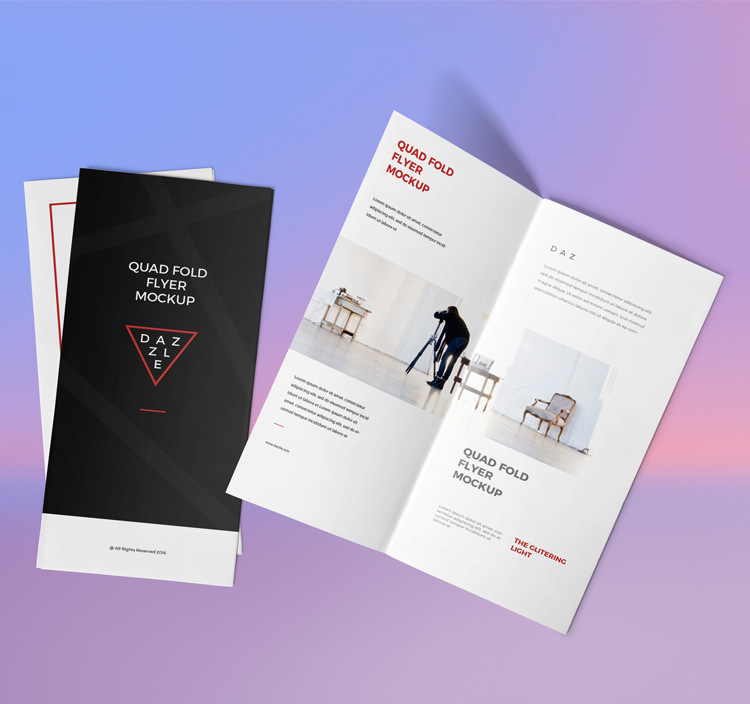 工厂异形手表产品目录宣传广告页彩色异形烫金双胶纸三折页印刷